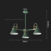 Millashon Minimalist Classy Green Macaron Hanging Lamp