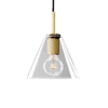 Celarno Metal Accent Glass Globe Pendant Lamp-cone-gold