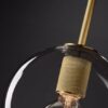 Celarno Metal Accent Glass Globe Pendant Lamp-details