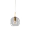 Celarno Metal Accent Glass Globe Pendant Lamp-gold-bronze