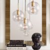 Celarno Metal Accent Glass Globe Pendant Lamp-lifestyle.3