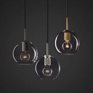 Celarno Metal Accent Glass Globe Pendant Lamp-round