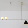 EIVIND Cone Creative Stick Pendant Lamp-3 head-black lamp shade-hanging lamp