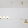 EIVIND Cone Creative Stick Pendant Lamp-4 head model-gold lamp shade