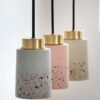 Evysoo Cement Terrazo Bottle Jars Pendant Lamp-Closeup