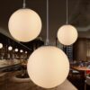 Ferulni Glass Globe Pendant Lamp-3 lamps