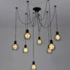 Filippa Pulley Cage Industrial Pendant Lamp-8 bulbs