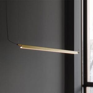 Flunniculo Elegant Metallic Slim Linear Pendant Lamp-gold