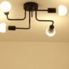 Frode Twisted Lines Ceiling Lamp-4 head model-Black