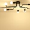 Frode Twisted Lines Ceiling Lamp-8 head model-Black