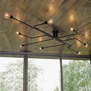 Frode-Twisted-Lines-Ceiling-Lamp-Cafe Lighting