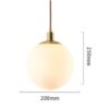 Gasuka Copper Round Globe Pendant Lamp-medium-size