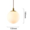 Gasuka Copper Round Globe Pendant Lamp-small-size