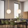 Gasurin Glass Round Globe Pendant Lamp-dining room lamps