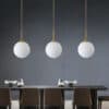 Gasurin Glass Round Globe Pendant Lamp-hanging wiring