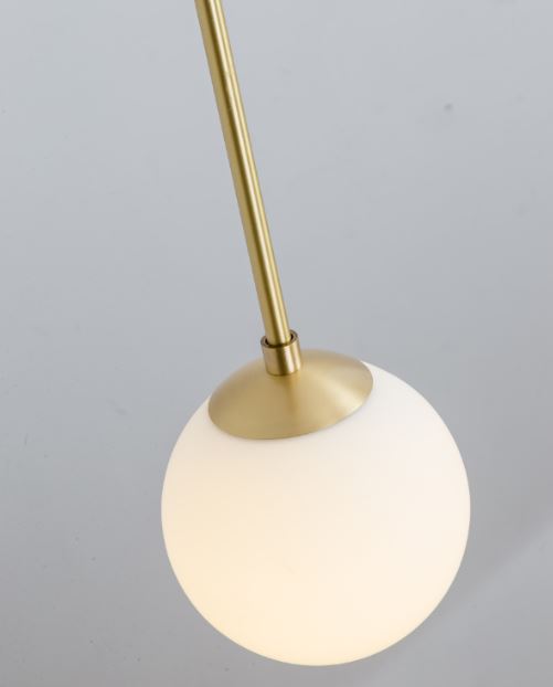 Gasurin Glass Round Globe Pendant Lamp, Glass Pendant Globe Lampshade