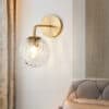 Giorbor Dimpled and Smooth Hanging Ball Wall Lamp-bedside lamps