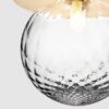 Glenfurdic Dimpled Ball Wall Lamp-closeup-clear-glass