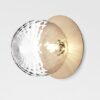Glenfurdic Dimpled Ball Wall Lamp-side view-clear-glass