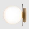 Glenfurdic Dimpled Ball Wall Lamp-white-tinted glass-side-view