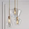 Grojaer Glass House Pendant Lamp-set of 3-clear glass