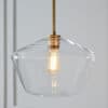 Grojaer Glass House Pendant Lamp-wide dome-clear-glass