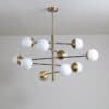 Heermaen-Grand-Ball-Sticks-Hanging-Lamp---black-with-gold-actual