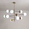 Heermaen-Grand-Ball-Sticks-Hanging-Lamp---black-with-gold-actual-lit