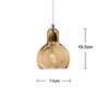 Hubalu Glass Pendant Lamp-brown-tinted-glass-small-dimensions