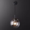 Ittina Round Globe Wall Lamp-black-front-view