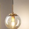 Ittina Round Globe Wall Lamp-brown-tinted-glass