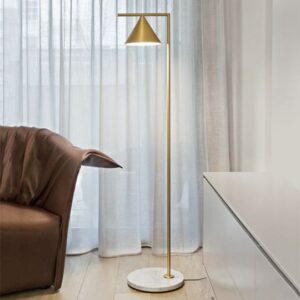 Jerlina Cone-Shaped Luxury Golden Modern Floor Lamp