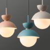 KATRÍN Nordic Bloom Pendant Lamp-pink-light blue-grey