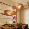 Madhatter-Bamboo-Weave-Straw-Hats-Pendant-Lamp dining lamp