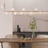 Mallouna Glass Balls L-Shape Flute Pipe Pendant Lamp-13 head mode-dining room lightings