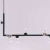 Mallouna Glass Balls L-Shape Flute Pipe Pendant Lamp-unlit