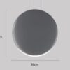 Matchona Round Moonstone Pendant Lamps-Dimensions-Large-Grey