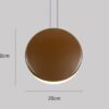 Matchona Round Moonstone Pendant Lamps-Dimensions-Small-Coffee