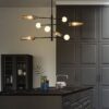 Monroe Class with Glass Mixed Shades Hanging Lamp-kitche-islands-lightings