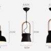 Narasho Scandi Jap Fusion Pendant Lamp-dimensions