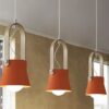 Narasho Scandi Jap Fusion Pendant Lamp-small cone-orange