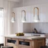 Narasho Scandi Jap Fusion Pendant Lamp-small cone-white