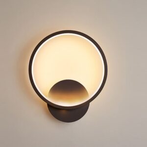 Preben Round Ring Wall Lamp-black