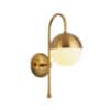 Ragnoku Yellow Copper Round Globe Wall Lamp