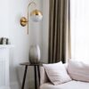 Ragnoku Yellow Copper Round Globe Wall Lamp-lifestyle