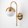 Ragnoku Yellow Copper Round Globe Wall Lamp-mouted on wall