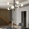 Railighon Sticks and Balls Hanging Lamp-White-tinted glass