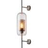 Ramoosin Clear Glass Metal Grill Wall Lamp