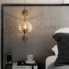 Ramoosin Clear Glass Metal Grill Wall Lamp -bedside lamp.2