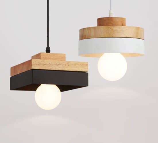 Ranusa Nordic Wood-top Pendant Lamp